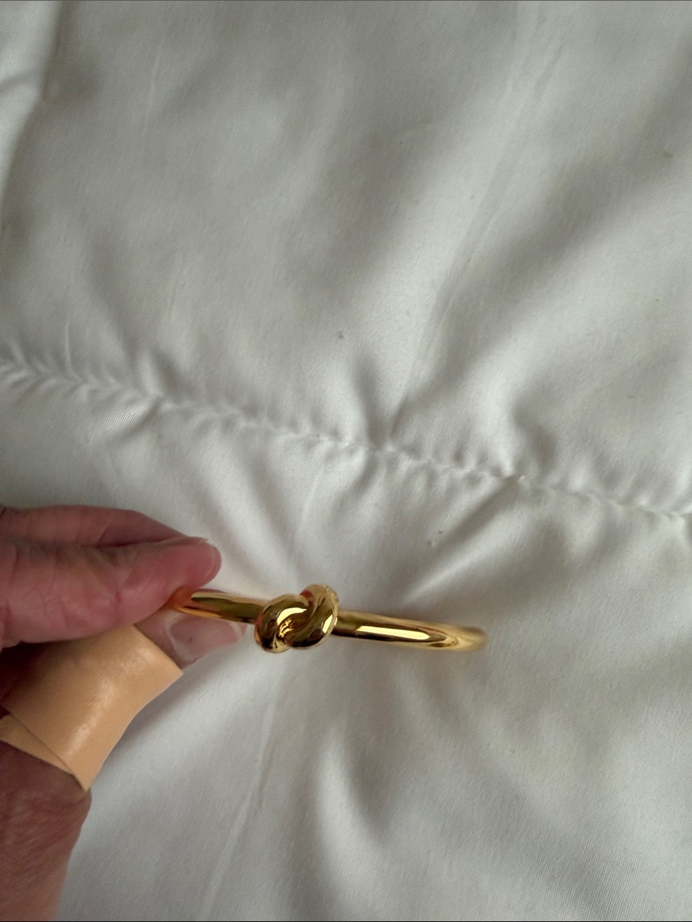 Two kate spade Gold-tone Bangle Bracelet Set with Pink Drawstring Pouch. - Picture 3 of 5